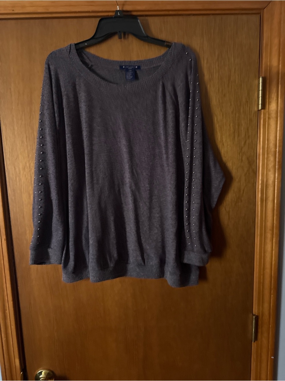 Architect Purple Stud-Detail Knit Sweater